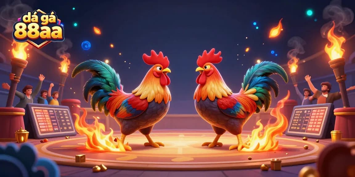 Engage in the thrilling action of đá gà 88aa with vibrant roosters battling amidst a lively arena.