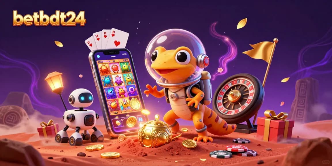 Join the Martian gecko in the betbdt24 casino, discovering thrilling games and golden rewards!
