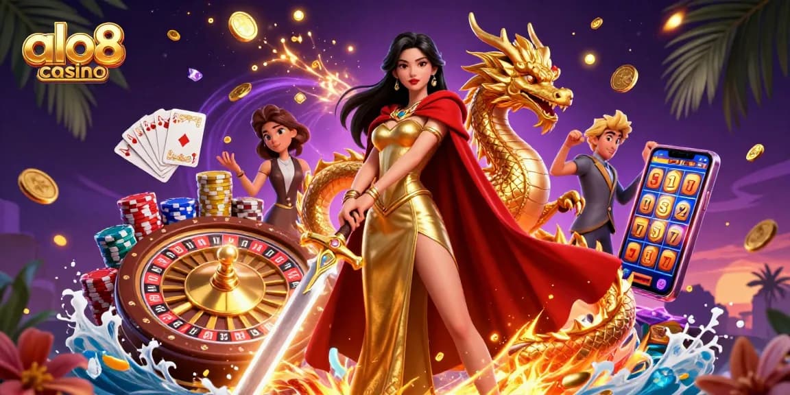 Engage with thrilling gameplay at ALO8 casino featuring stunning characters and dynamic gaming elements.