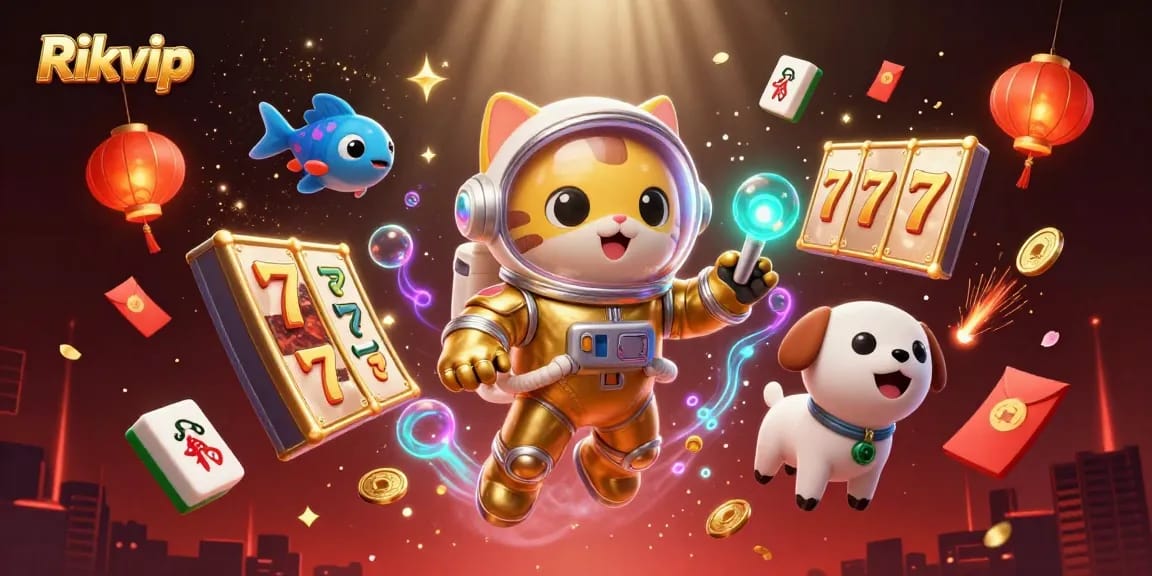 Experience the excitement of Rikvip with colorful slot reels and dynamic game elements.