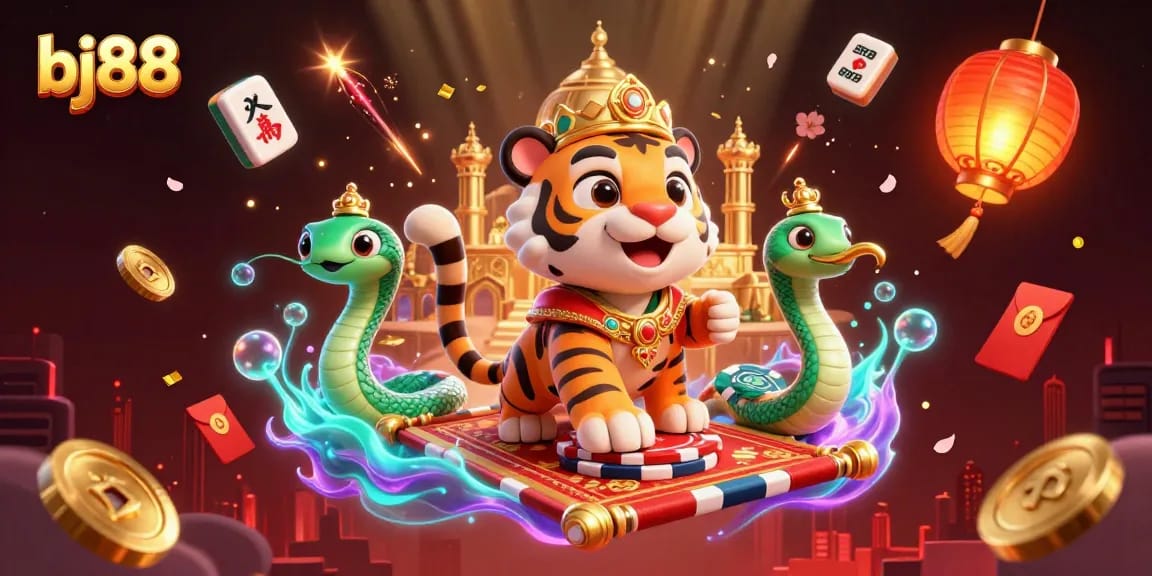 Bet on bj88 casino with vibrant details from a mythical world filled with treasures and action.