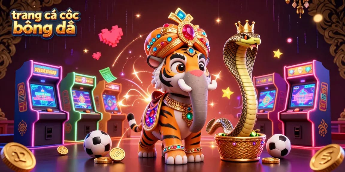 Bettors engage with trang cá cược bóng đá in a vibrant casino scene filled with colorful game elements and excitement.