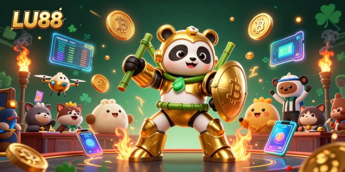 Experience thrilling gameplay at LU88 with a vibrant casino illustration showcasing high-stakes action.