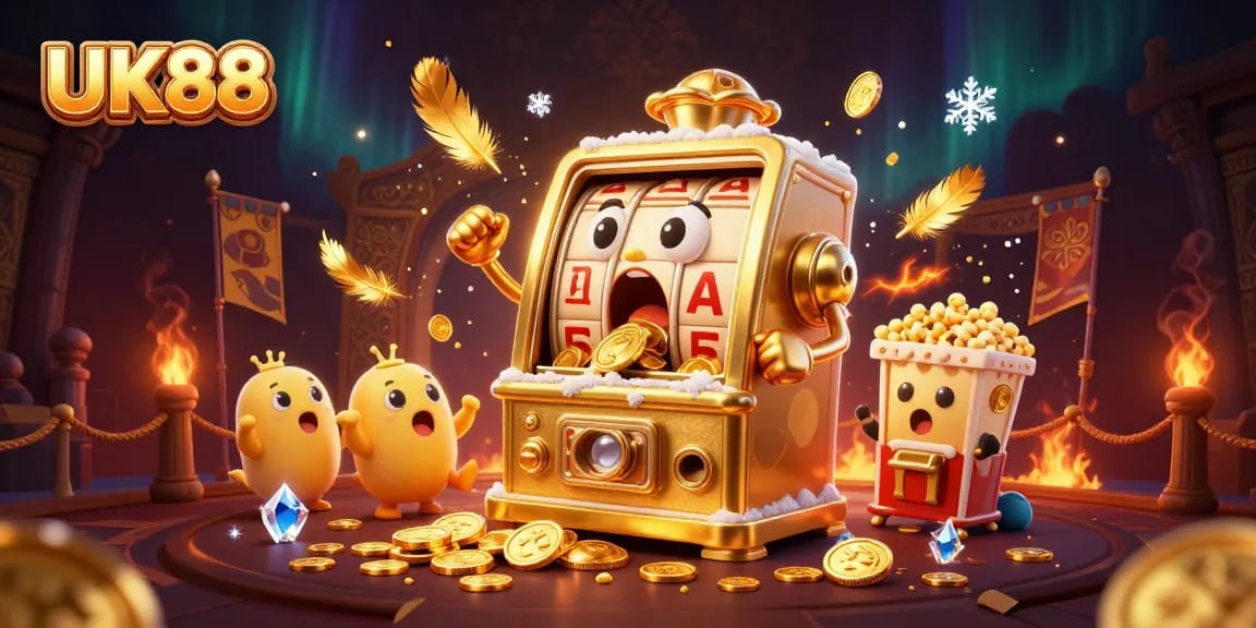 Experience the thrill of jackpots with UK88's golden slot machines and rich casino elements.