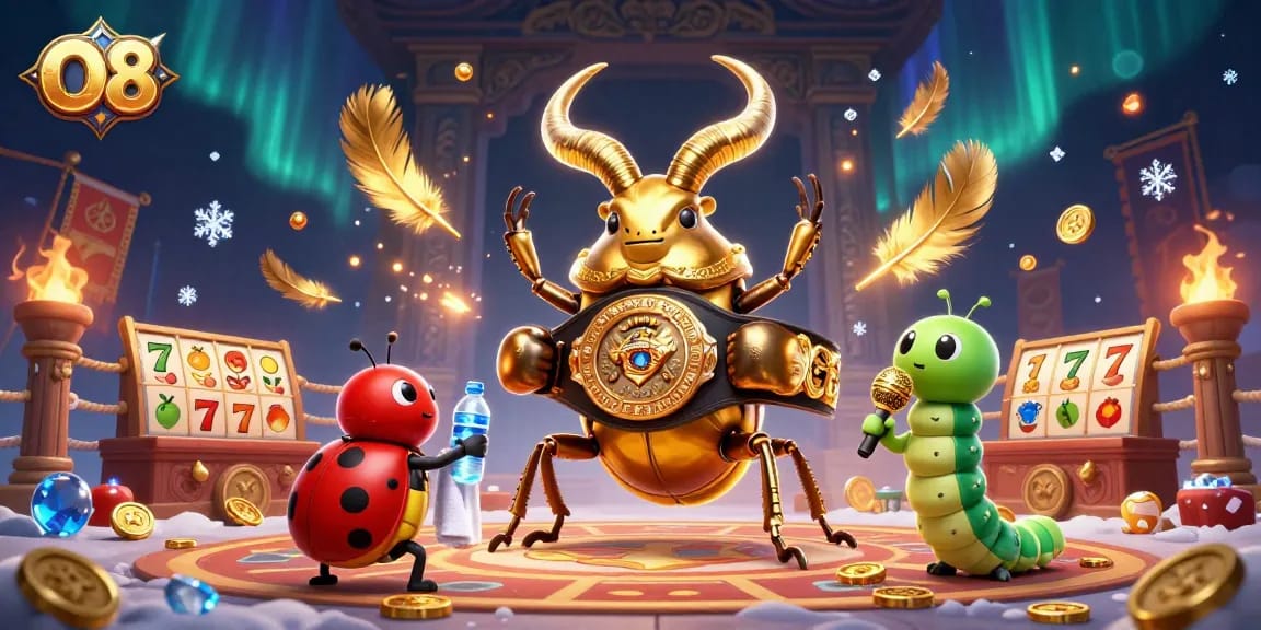 Engage with thrilling gameplay experiences at O8 featuring slot reels and vibrant characters.