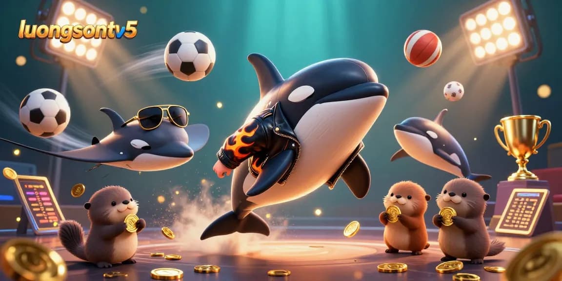 Experience exhilarating moments at luongsontv5 with vibrant sea creatures and sports elements in action.