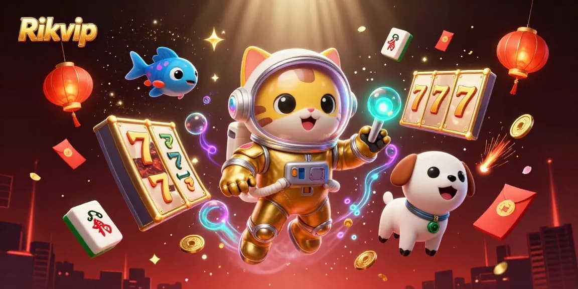 Experience the excitement of Rikvip with colorful slot reels and dynamic game elements.