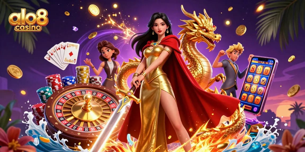 Engage with thrilling gameplay at ALO8 casino featuring stunning characters and dynamic gaming elements.