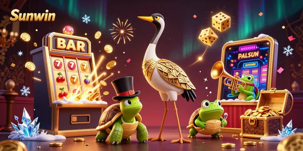 Spin to win at Sunwin's vibrant casino scene filled with rich gaming elements and action.