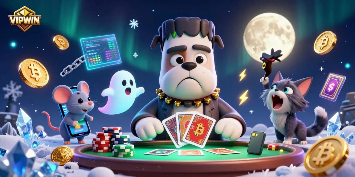 VIPWIN offers thrilling casino adventures with a ghost mouse and mystical icons.