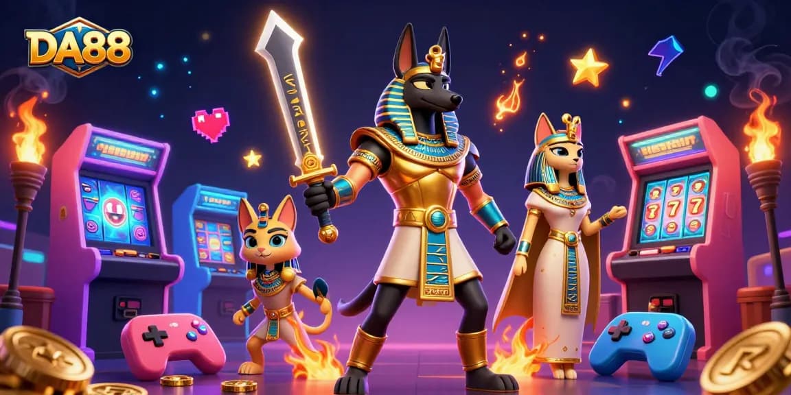 Engage in thrilling wins with DA88, featuring dynamic slot reels and vibrant gaming elements in a magical setting.