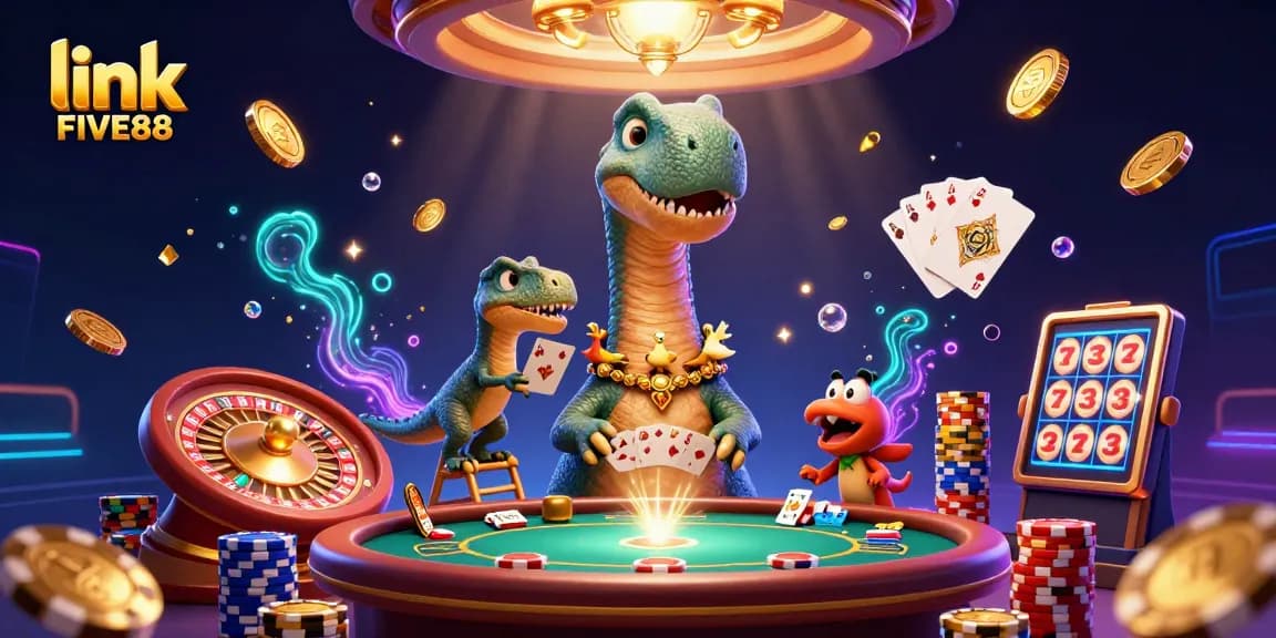 Win big at link FIVE88 with dynamic casino games featuring vibrant characters and exciting elements.
