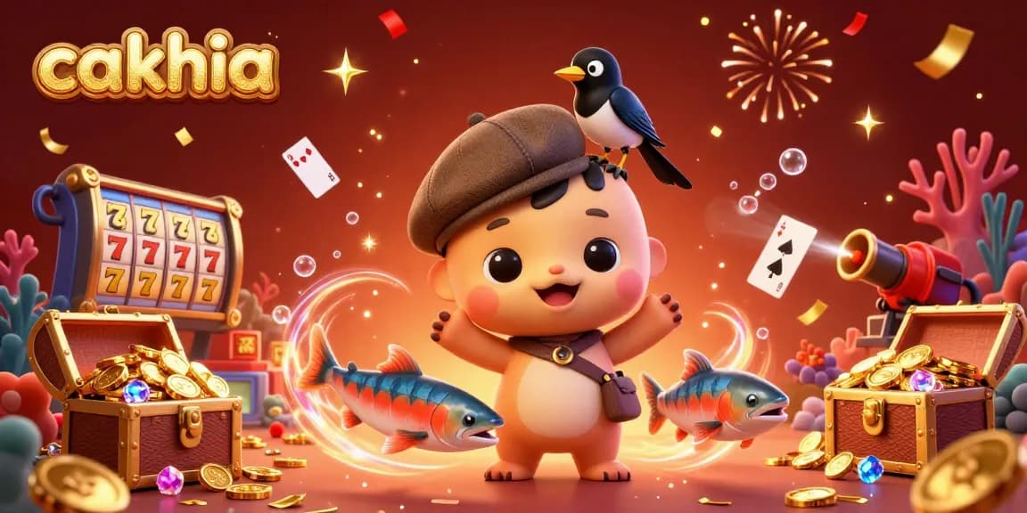 Cakhia offers immersive sports betting, featuring a playful Nessie and friends in a vibrant casino scene.