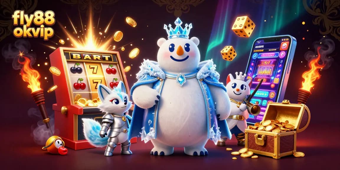 Experience exciting wins with fly88 okvip at an energetic casino scene filled with games and treasures.