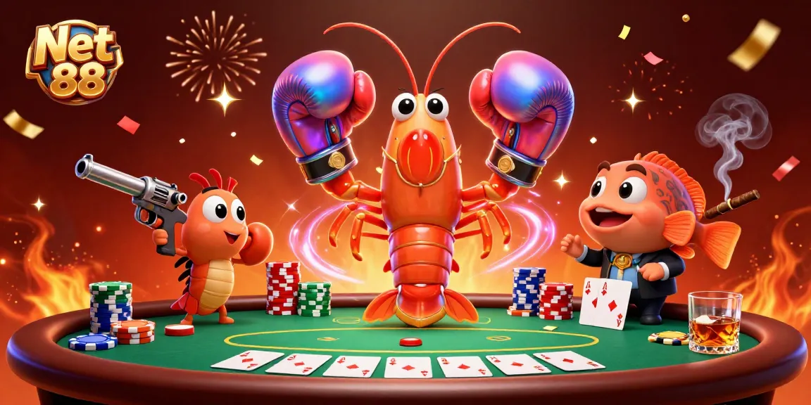 Engage in thrilling gameplay with Net 88, showcasing vibrant poker action with colorful chips and cards.