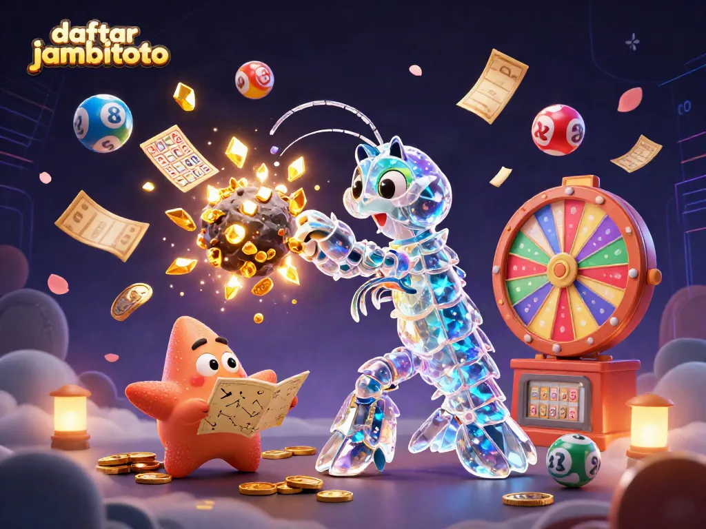 Engage with daftar jambitoto's vibrant lottery scene featuring dynamic characters and colorful elements.