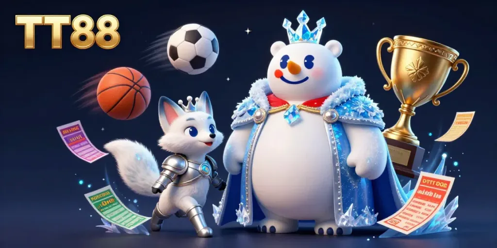 TT88 showcases thrilling sports betting excitement with vibrant basketball and soccer elements, enhancing your gaming experience.