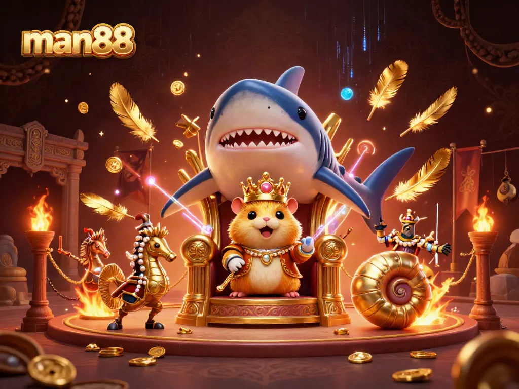 Experience thrilling gameplay at man88, where vibrant characters engage in epic battles amidst dynamic casino elements.