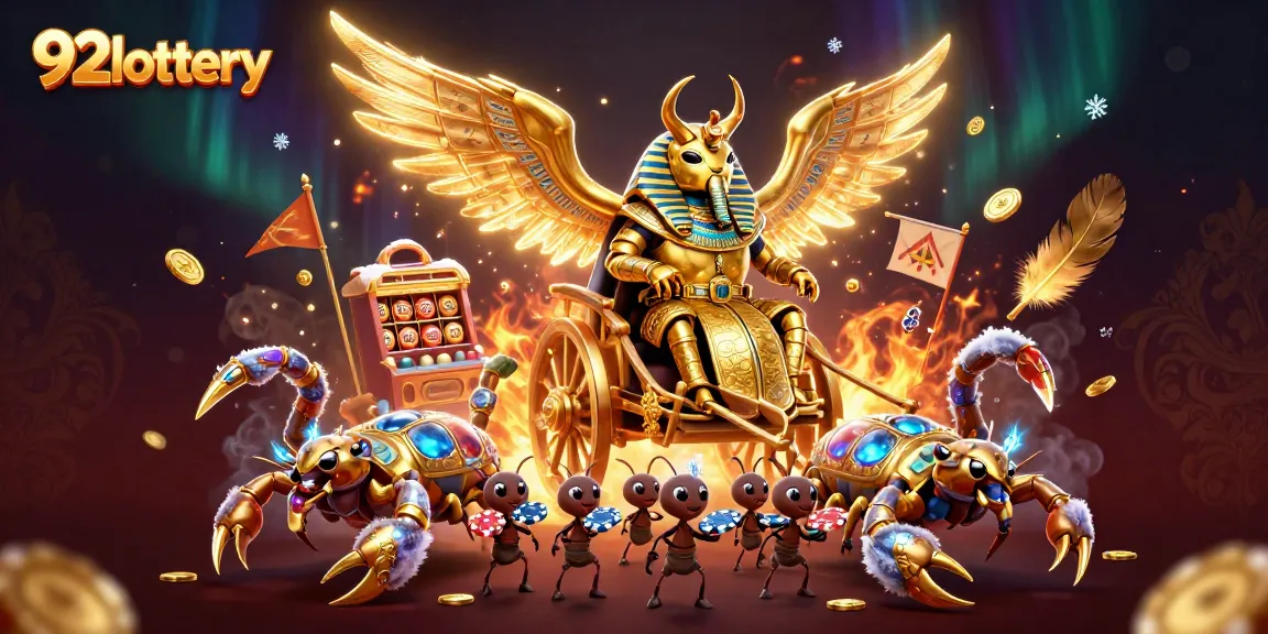 Experience the excitement of 92lottery with vibrant lottery elements and dynamic characters.