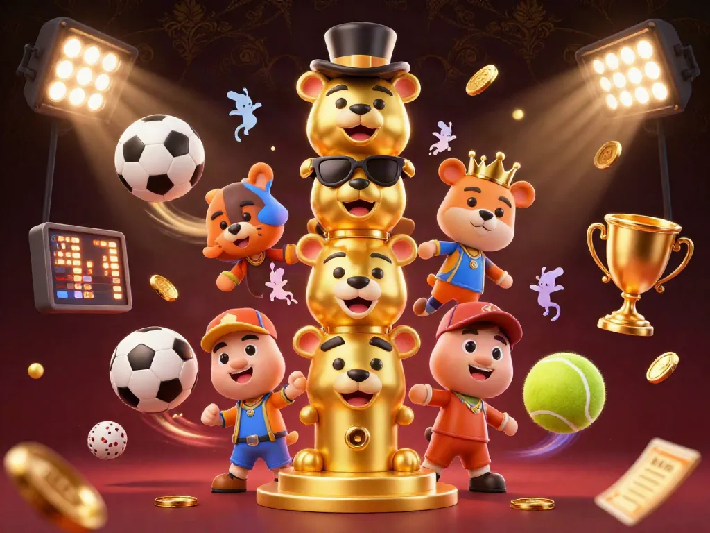 Engage in thrilling online casino games featuring animated totem poles and dynamic sports elements.