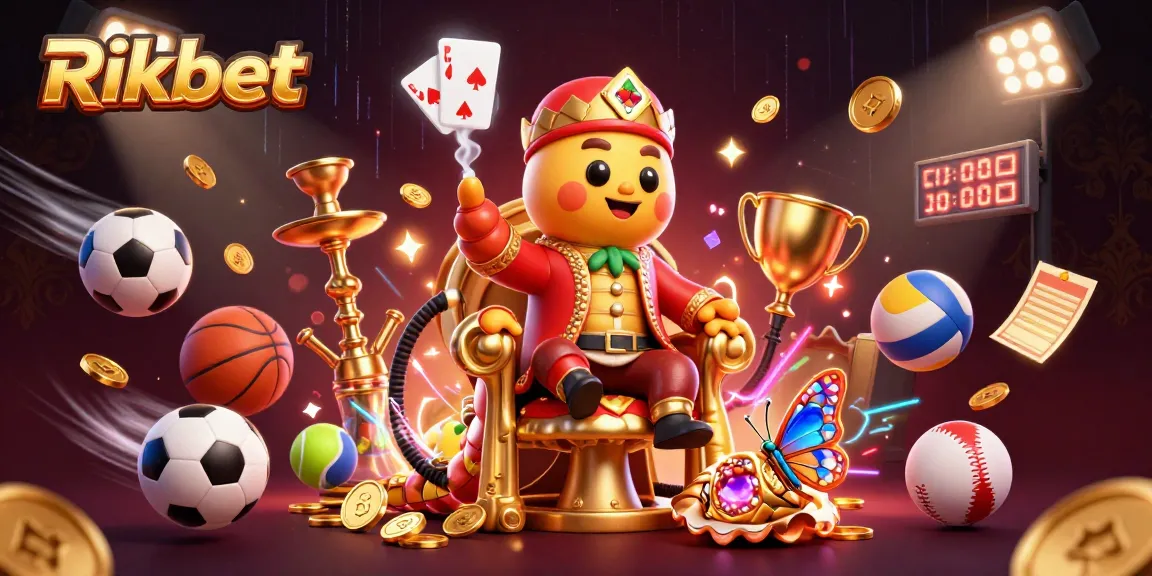 Experience thrilling gambling action with Rikbet's immersive gaming world featuring a vibrant 3D scene.