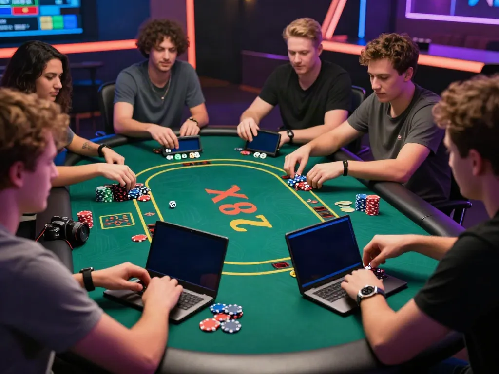 Engaging gaming experience at nhà cái tx88 with players immersed in betting.