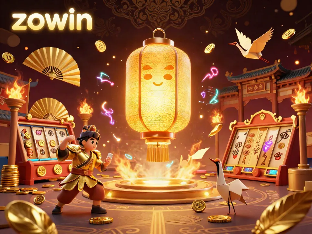 Zowin players experience thrilling games surrounded by vibrant golden elements and festive atmosphere.