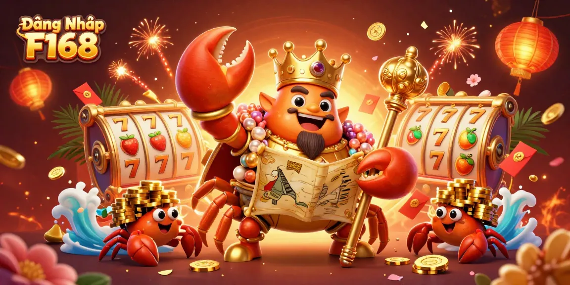 Access exciting games and rewards with Đăng Nhập F168 in this vibrant casino-themed illustration.