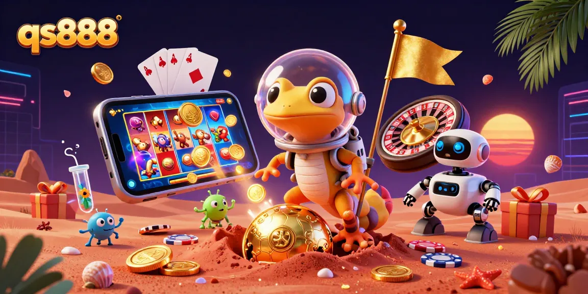 Engage with qs888's thrilling slot adventures through a Martian casino discovery scene.
