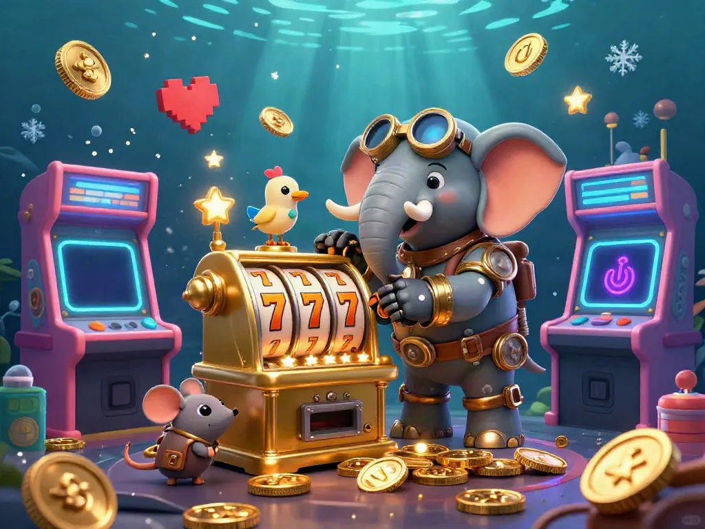 Experience the thrill at hitclub with dynamic gambling excitement, featuring steampunk-themed characters and vibrant slot machines.