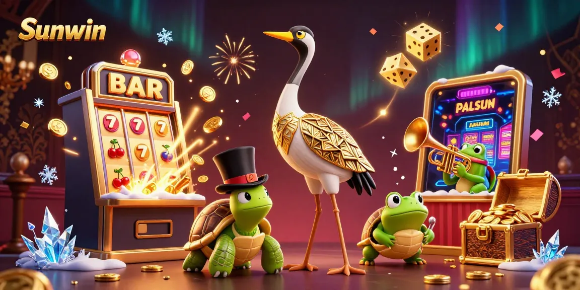 Spin to win at Sunwin's vibrant casino scene filled with rich gaming elements and action.