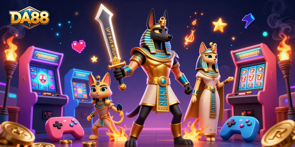 Engage in thrilling wins with DA88, featuring dynamic slot reels and vibrant gaming elements in a magical setting.