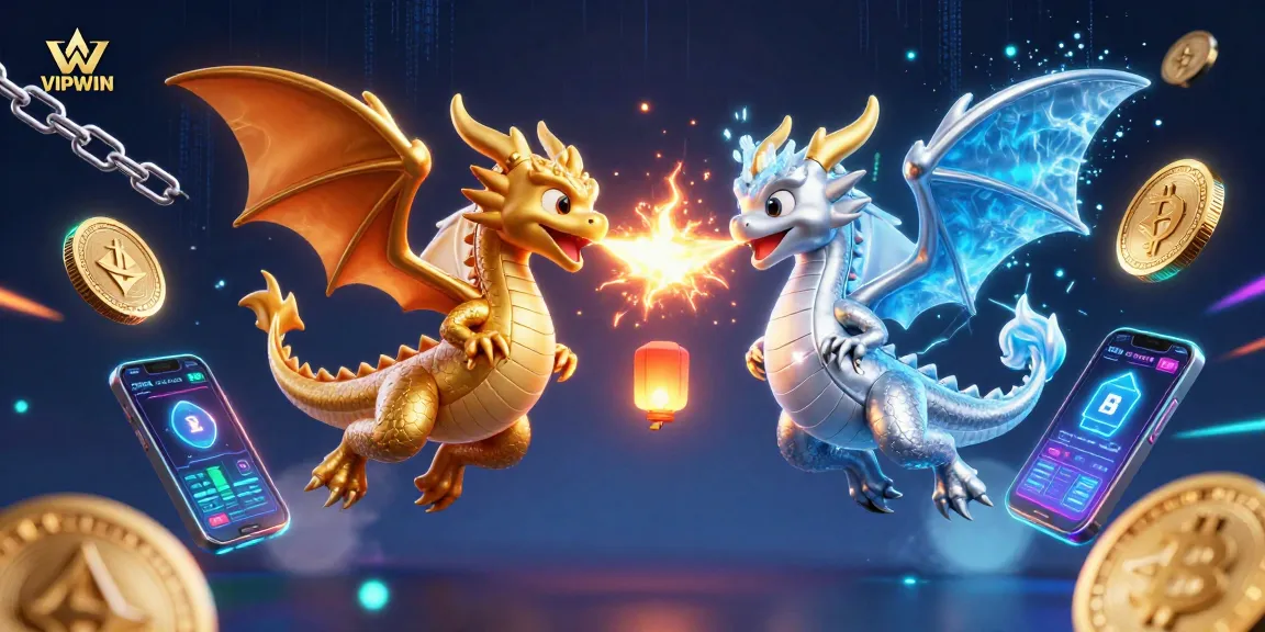 Experience VIPWIN's thrilling online gaming world with dynamic dragons and crypto elements.