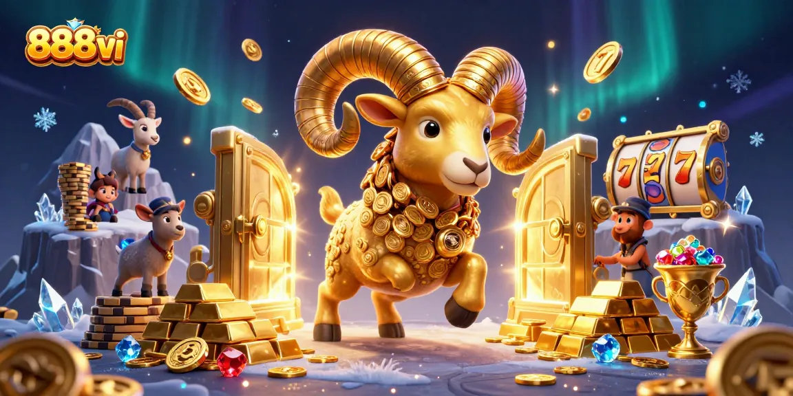 Join the action at 888vi as the golden ram charges towards exciting jackpots and treasures!