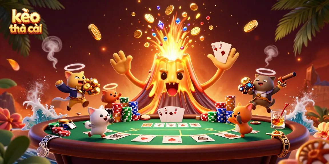 Bet on kèo nhà cái with the colorful eruption of treasures in this exciting gaming scene.