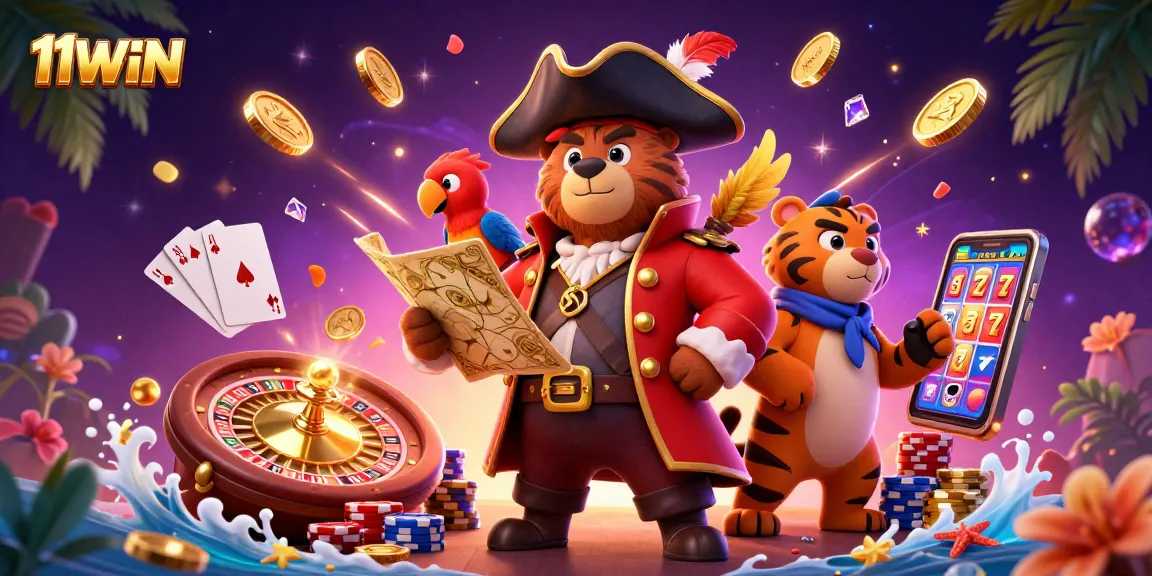 Experience thrilling wins at 11WIN with orchestrated casino excitement and colorful elements.