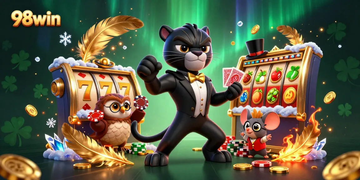 Experience thrilling slot action at 98win with exciting characters and jackpot elements.