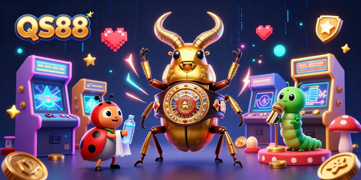 Experience QS88's thrilling casino atmosphere with vibrant characters and dynamic gaming elements.