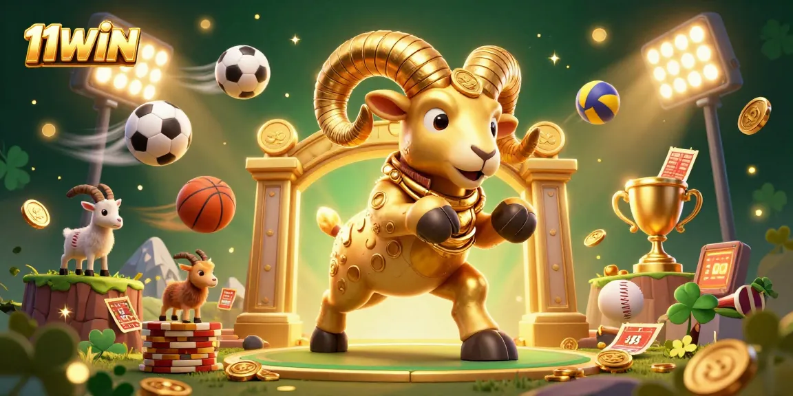Experience the thrill of winning at 11WIN with a vibrant 3D casino scene featuring dynamic sports betting elements.