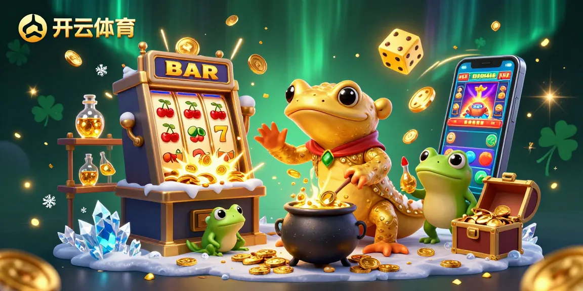Experience the thrill of 开云体育 with a vibrant scene featuring an alchemist, frog apprentice, and gold coins.