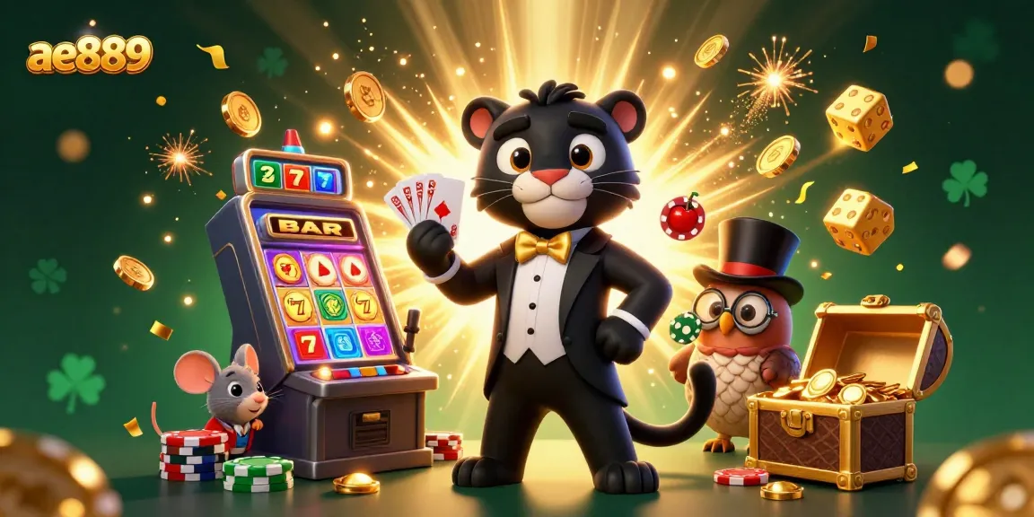 Enjoy thrilling games at ae889 casino with a lucky mouse, dapper panther, and wise owl!