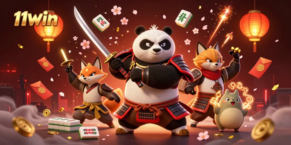 Experience the excitement of 11WIN with a vibrant 3D casino scene featuring unique characters and magical elements.