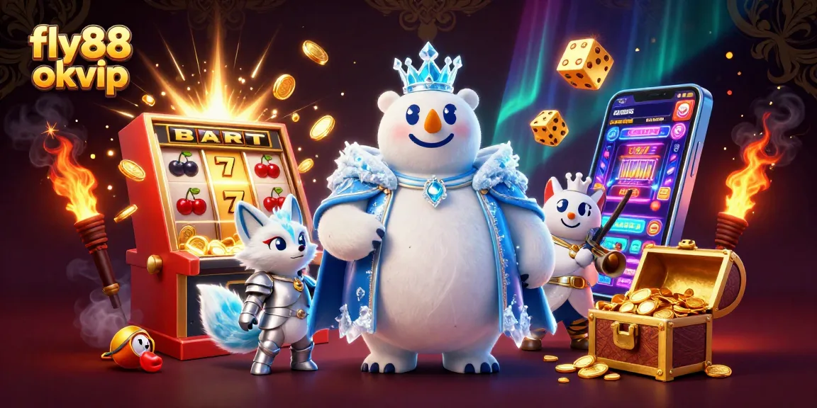 Experience exciting wins with fly88 okvip at an energetic casino scene filled with games and treasures.
